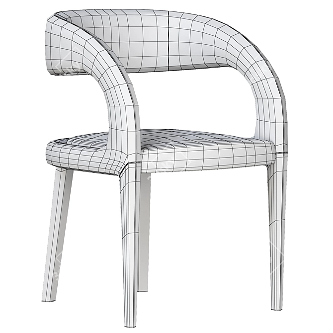 Elegant Hawkins Dining Chair 3D model image 6