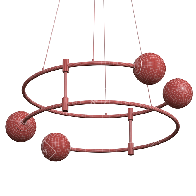 Maytoni Balance - Elegant Brass Pendant Light 3D model image 3
