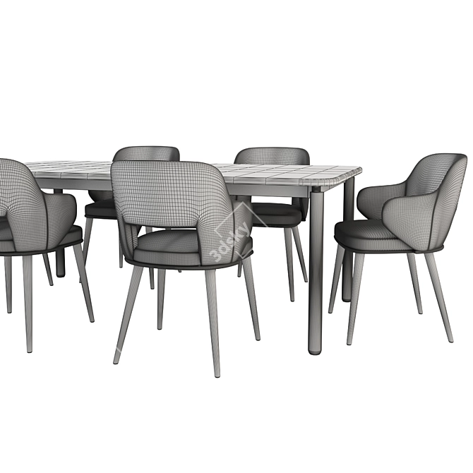 Stylish Foyer Set: Chair & Table 3D model image 3