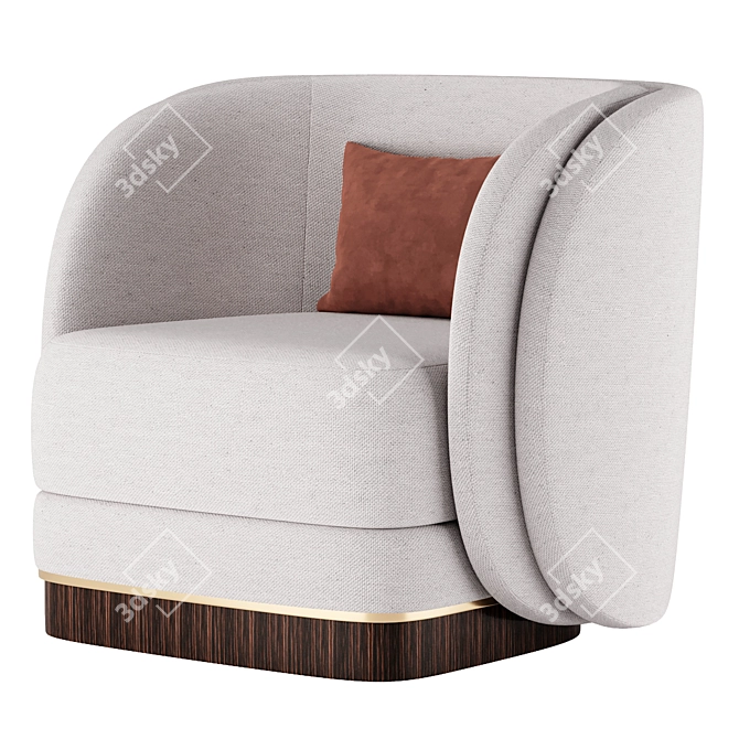 Ambrose 2013 Armchair: Elegant and Comfortable 3D model image 2