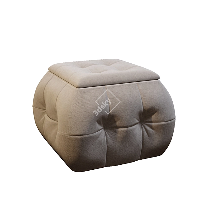 ADEL Multifunctional Pouf: Stylish, Versatile, and Inviting 3D model image 7