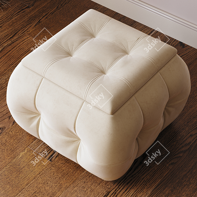 ADEL Multifunctional Pouf: Stylish, Versatile, and Inviting 3D model image 12