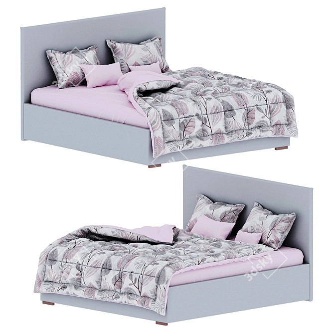 Sherst Grey Slipson Bed 180 3D model image 7