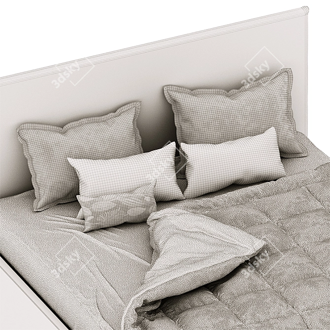 Sherst Grey Slipson Bed 180 3D model image 18