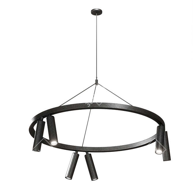 Modern Pendant Ring Lamp 3D model image 1