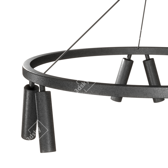 Modern Pendant Ring Lamp 3D model image 2