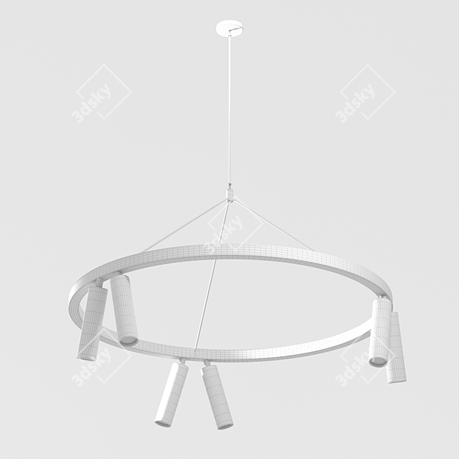 Modern Pendant Ring Lamp 3D model image 4