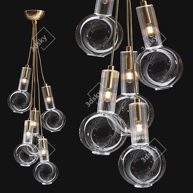 Sleek Alliance Pendant Lights 3D model image 1