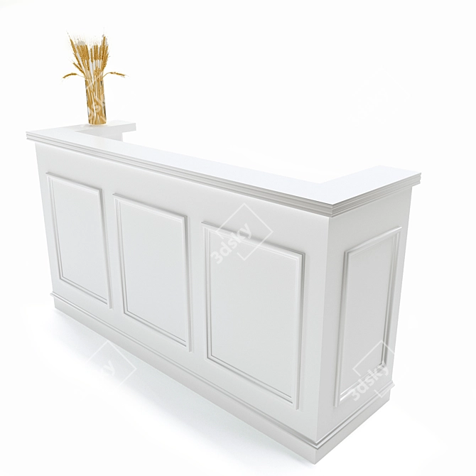 Elegant Reception Table: Russian Heritage 3D model image 2