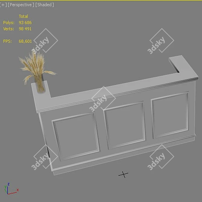 Elegant Reception Table: Russian Heritage 3D model image 3