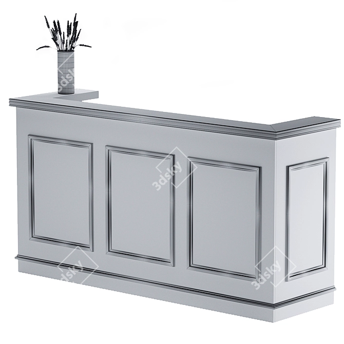 Elegant Reception Table: Russian Heritage 3D model image 4