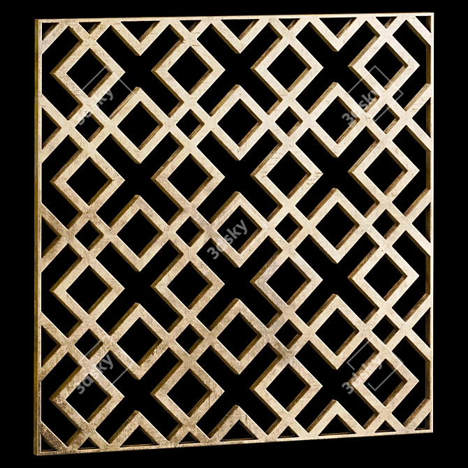 Decorative Square Panel Set 3D model image 2