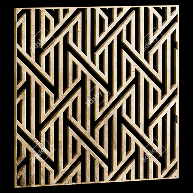 Decorative Square Panel Set 3D model image 3