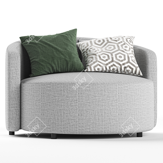 Cosybed Loveseat Sofa: Elegant and Comfy 3D model image 1