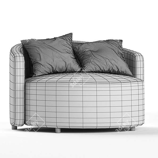 Cosybed Loveseat Sofa: Elegant and Comfy 3D model image 3