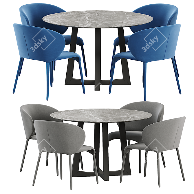 Remy Dining Table by Coco Republic 3D model image 2