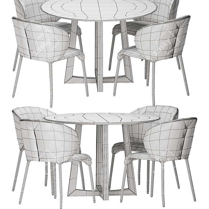 Remy Dining Table by Coco Republic 3D model image 4