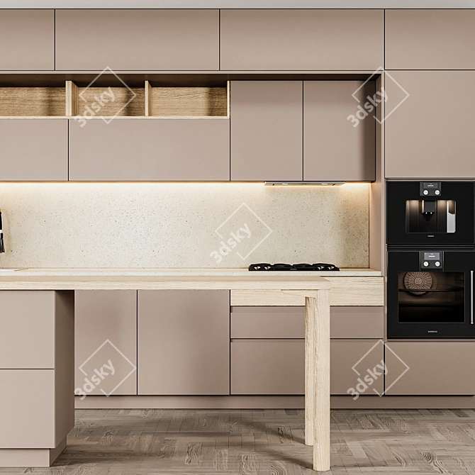 Sleek and Stylish Kitchen Upgrade 3D model image 3