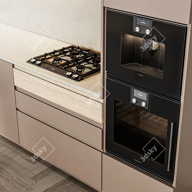 Sleek and Stylish Kitchen Upgrade 3D model image 6