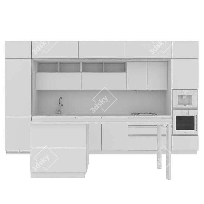 Sleek and Stylish Kitchen Upgrade 3D model image 7