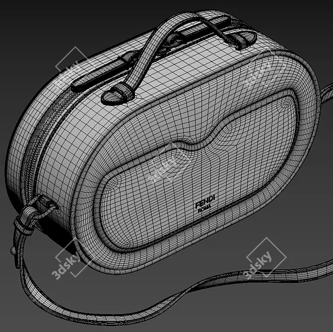 Fendi Mini Camera Case: Luxurious Fashion Essential 3D model image 6