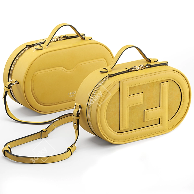 Fendi Mini Camera Case: Luxurious Fashion Essential 3D model image 8