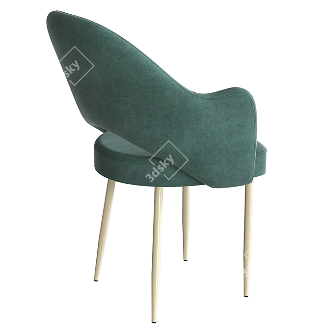 Cleo Metal-Light Upholstered Chair 3D model image 2