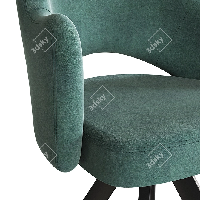 Rodeo Metal Leg Chair 3D model image 3