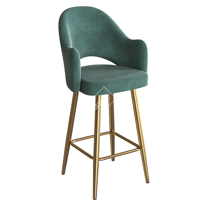 Cleo Bar Stool: Stylish and Comfortable 3D model image 1