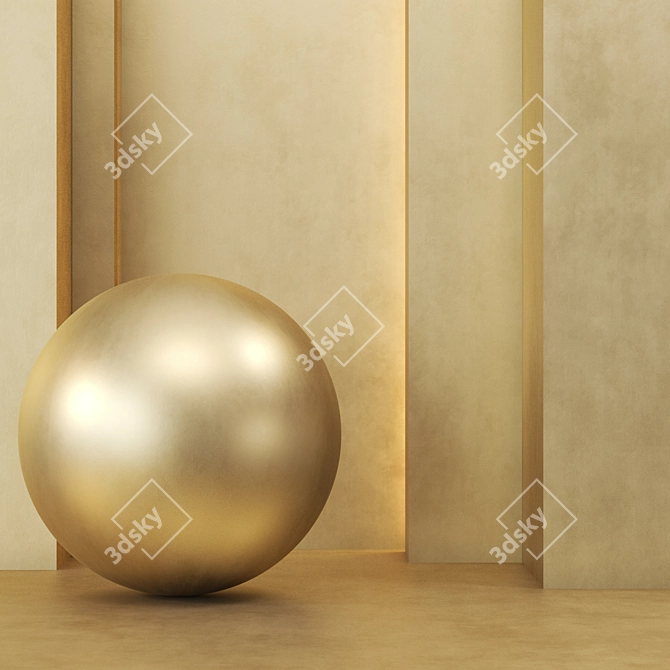 Golden 4k Seamless Texture (3 Colors) 3D model image 1