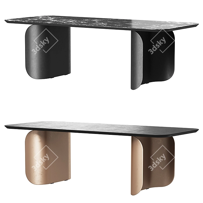 Barry Dining Table - Stylish and Versatile 3D model image 1