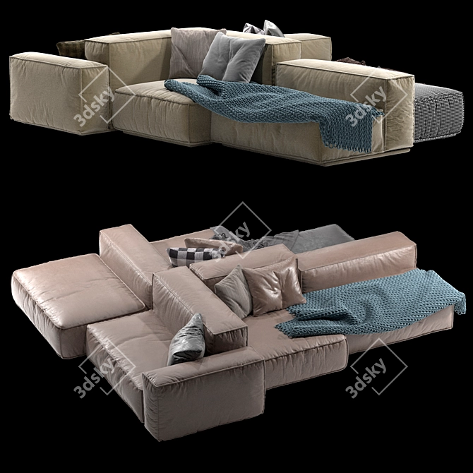 Timeless 1976 Design Sofa 3D model image 4