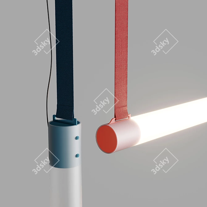 IDA Metal Pendant Lamp: Adjustable LED Indirect Light 3D model image 4