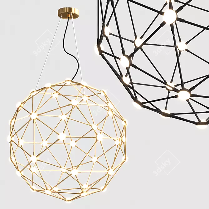 Hedron LED Pendant Light: Modern Elegance 3D model image 2