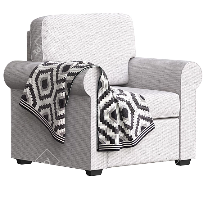 Timeless Hampton Armchair 3D model image 1