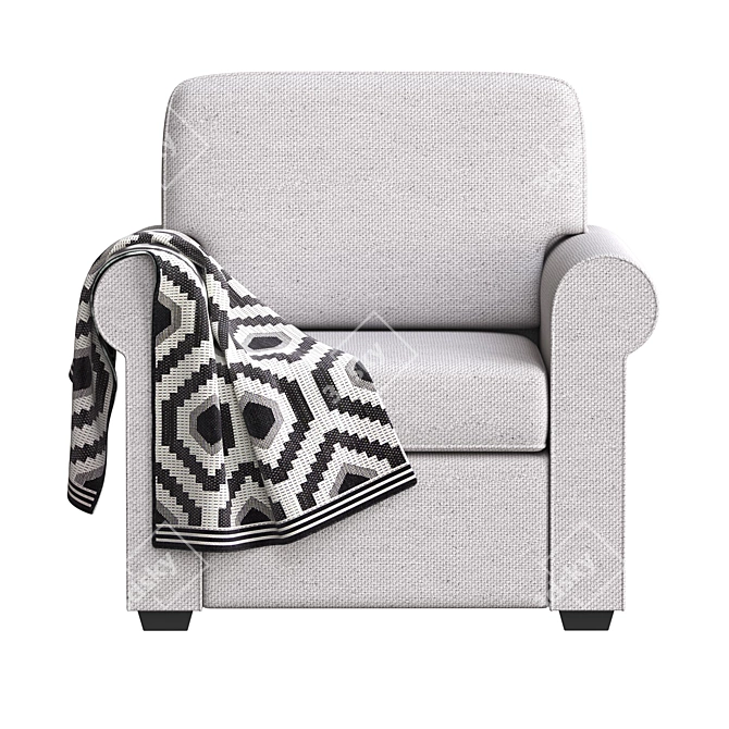 Timeless Hampton Armchair 3D model image 2