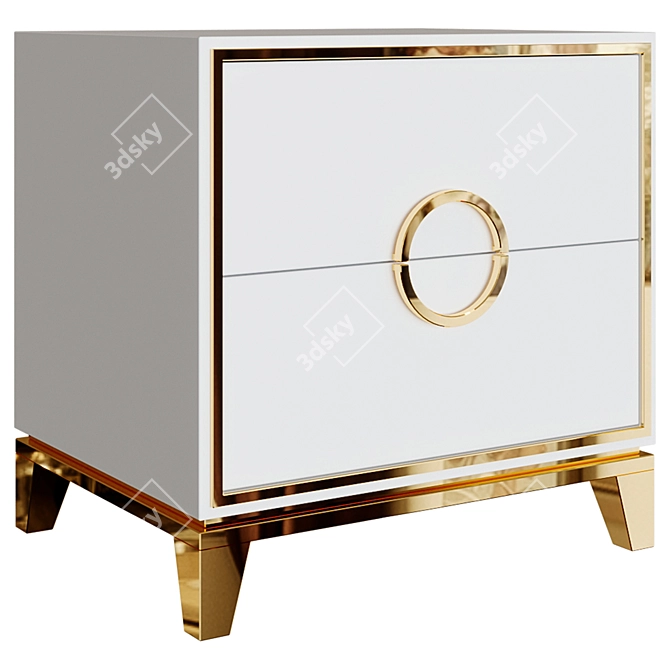 Elegant 50cm Craigsville Nightstand 3D model image 1