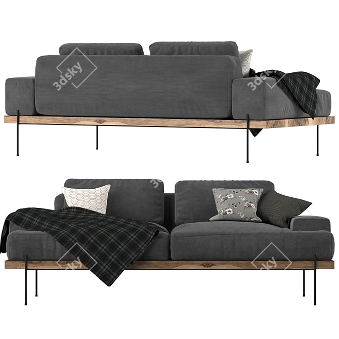 Modern Rivera Sofa: Stylish & Comfortable 3D model image 2