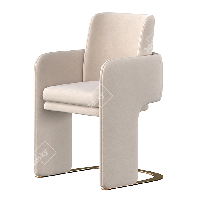 Modern ODISSEIA Chair: Sleek & Stylish 3D model image 3