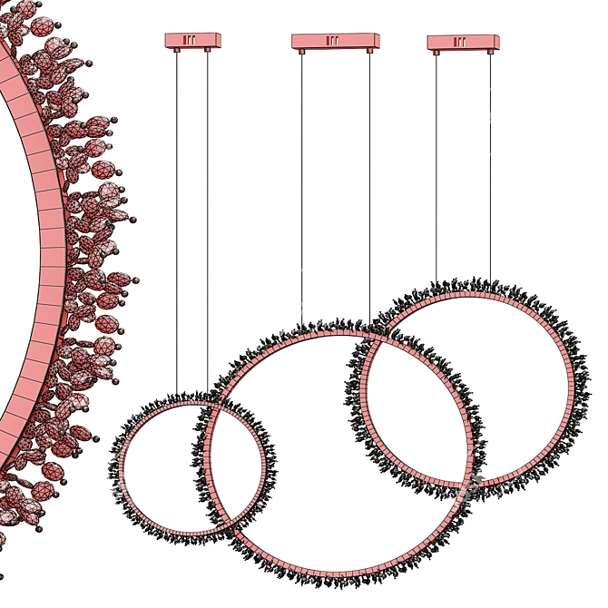 Elegant Glow: Prometheus Chandelier 3D model image 2