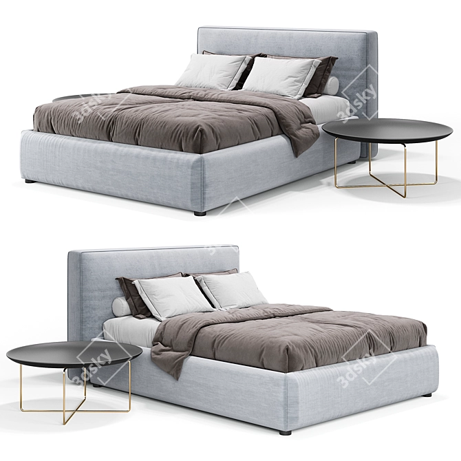 Flexteam Ray Bed: Modern and Versatile 3D Furniture 3D model image 1