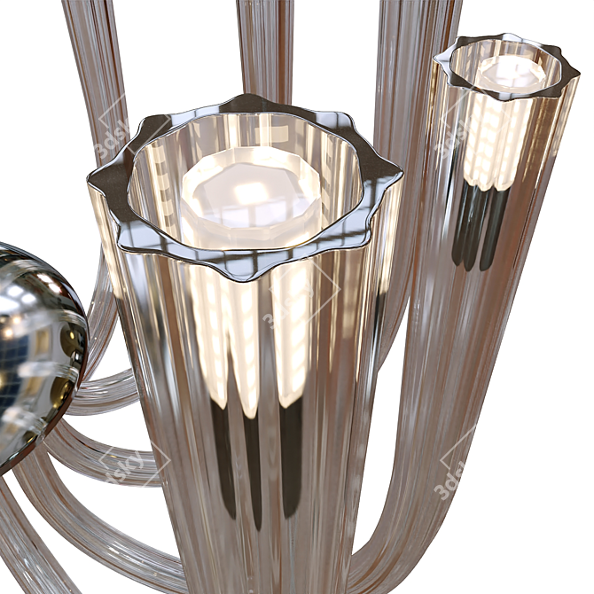 Elegant Concord Chandelier by Lampatron 3D model image 2