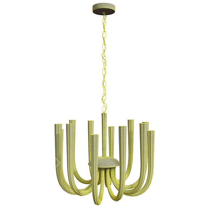 Elegant Concord Chandelier by Lampatron 3D model image 5