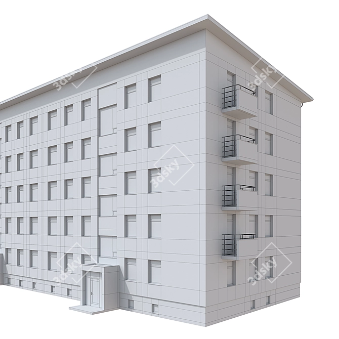 Modular Multi-Storey Apartment: Flexible Design 3D model image 3