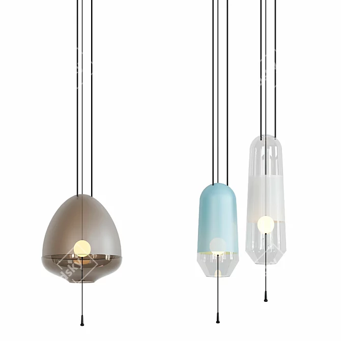 Limpid: Handblown Glass Lights 3D model image 1