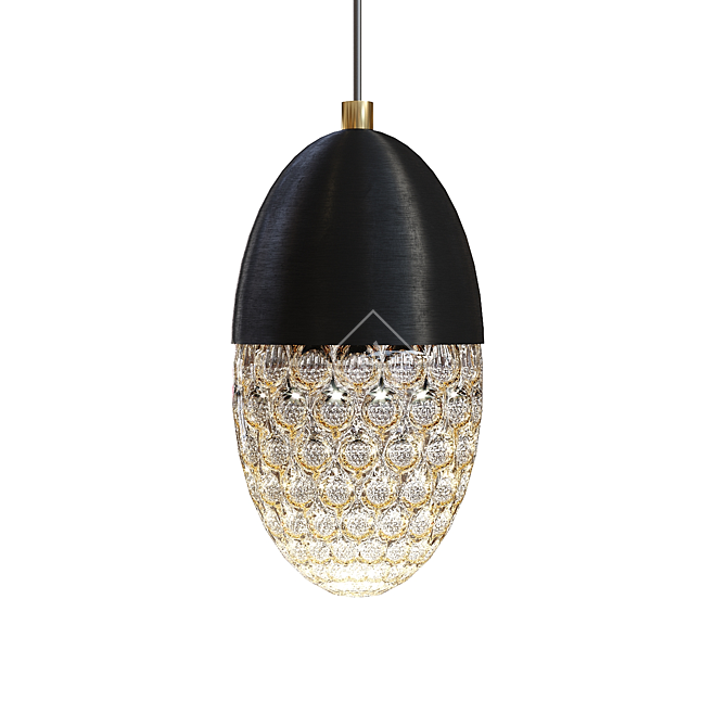 Grape Glass Pendant Lamp 3D model image 2