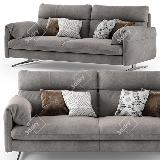 ALFRED Duvivier Canapes: Stylish Sofa for Modern Living 3D model image 2