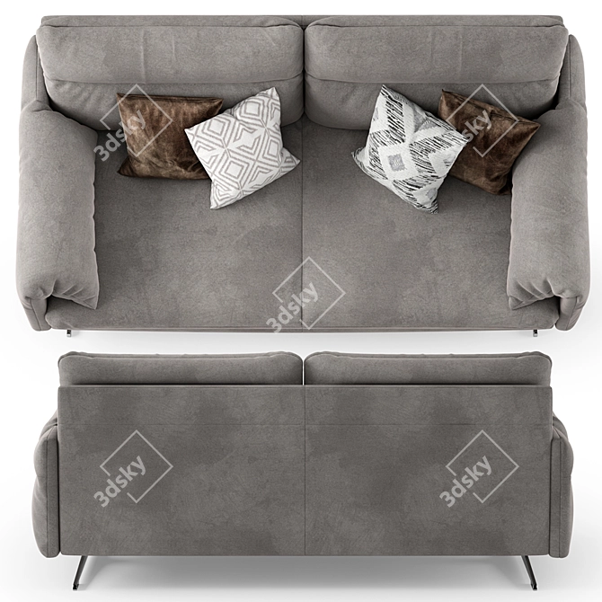 ALFRED Duvivier Canapes: Stylish Sofa for Modern Living 3D model image 3