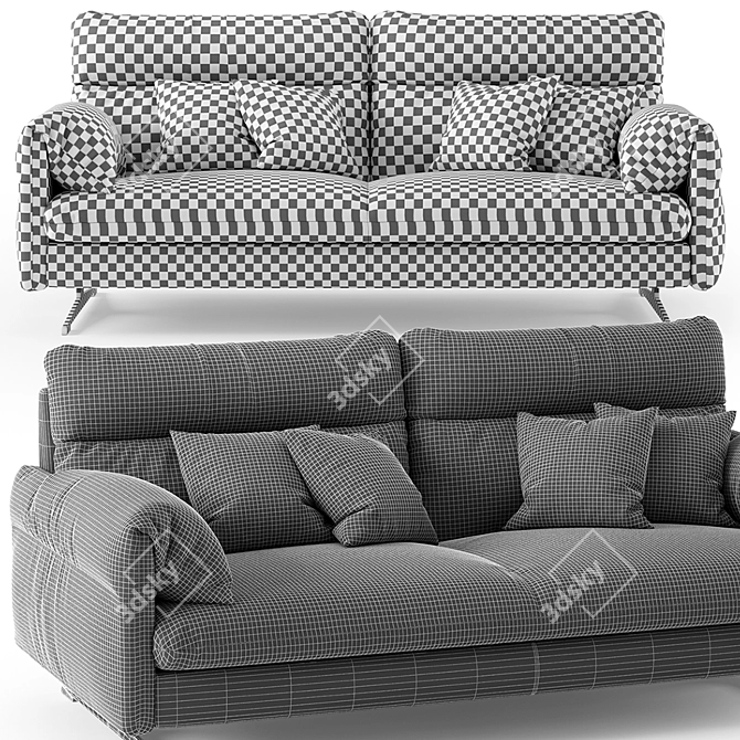 ALFRED Duvivier Canapes: Stylish Sofa for Modern Living 3D model image 5