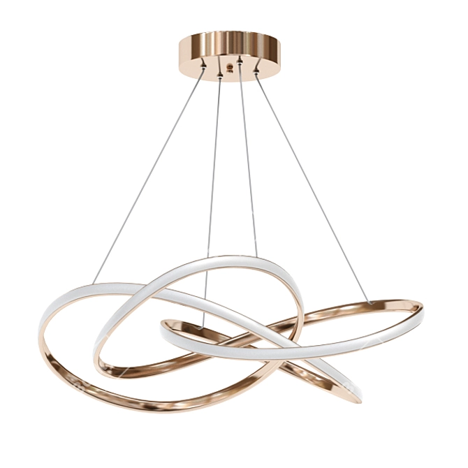 Twisted Chandelier: Stylish & Affordable Lighting Solution 3D model image 1